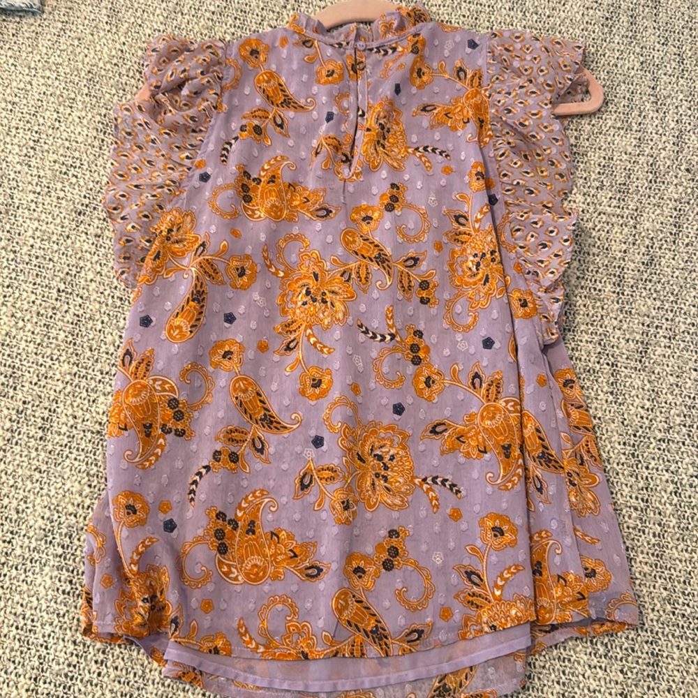 Maison d’Amelie Smocked Ruffle Floral Blouse – Size Small - Picture 5 of 5